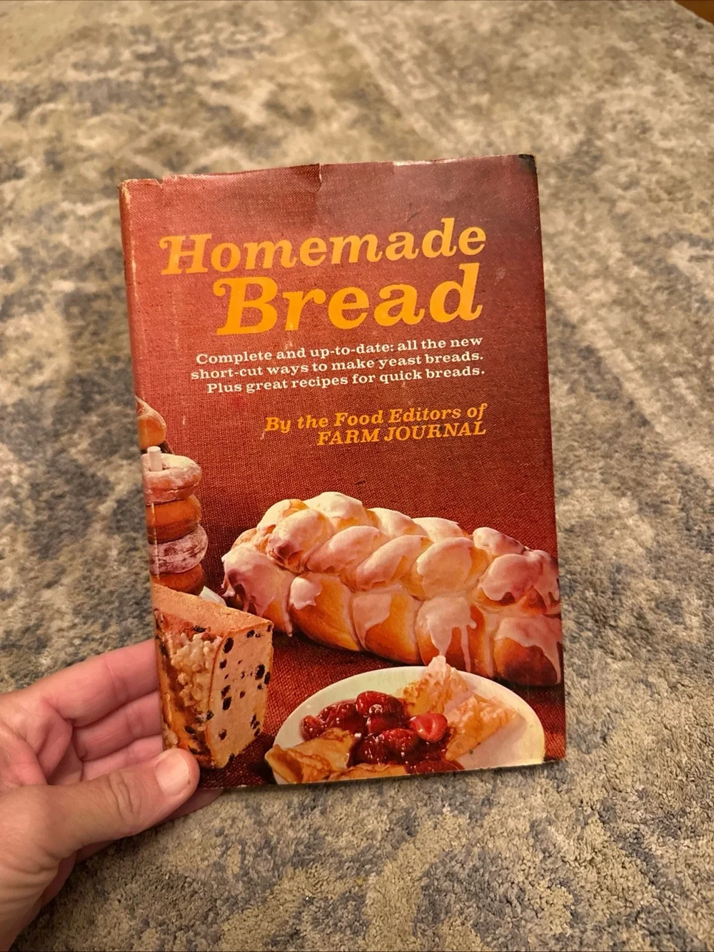 Vintage 1969 Cookbook: Homemade Bread by Farm Journal Hardcover Book Dust Jacket